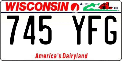 WI license plate 745YFG