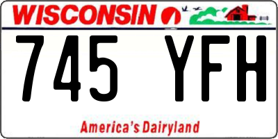 WI license plate 745YFH