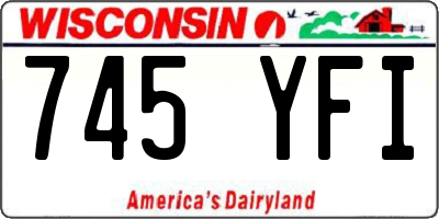 WI license plate 745YFI