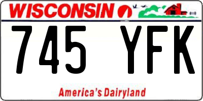 WI license plate 745YFK