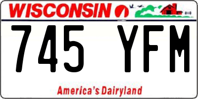 WI license plate 745YFM