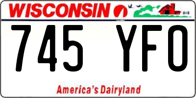 WI license plate 745YFO