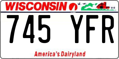 WI license plate 745YFR