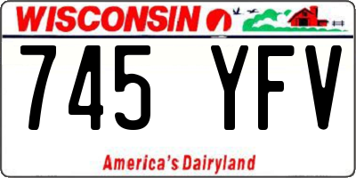 WI license plate 745YFV