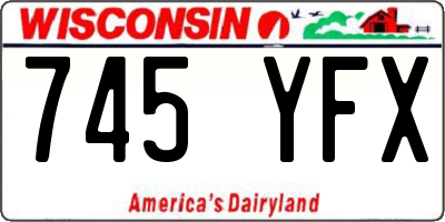 WI license plate 745YFX