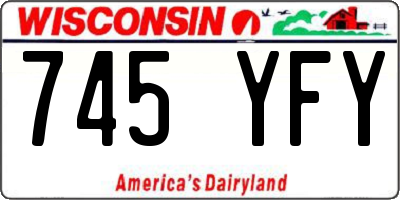 WI license plate 745YFY