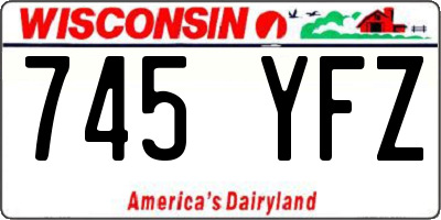 WI license plate 745YFZ