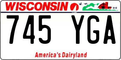 WI license plate 745YGA