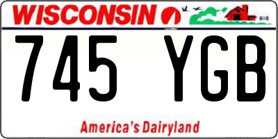 WI license plate 745YGB