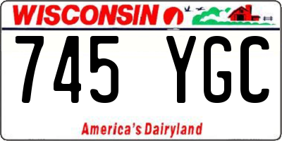 WI license plate 745YGC