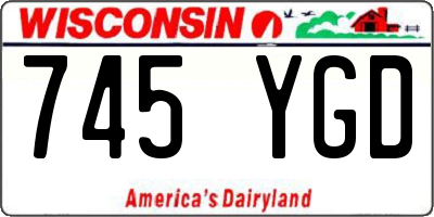 WI license plate 745YGD