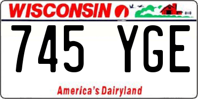 WI license plate 745YGE
