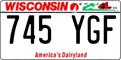 WI license plate 745YGF