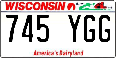 WI license plate 745YGG