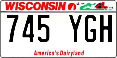 WI license plate 745YGH