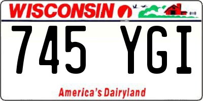 WI license plate 745YGI