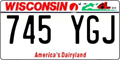 WI license plate 745YGJ