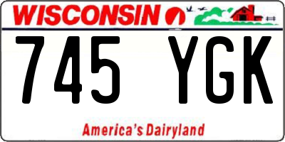 WI license plate 745YGK