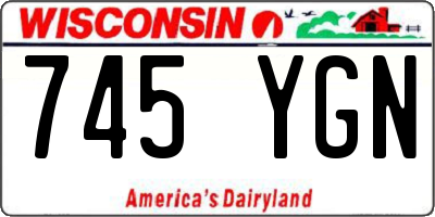 WI license plate 745YGN