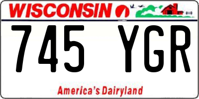 WI license plate 745YGR