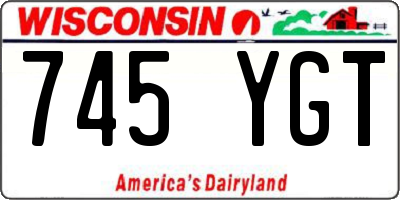 WI license plate 745YGT
