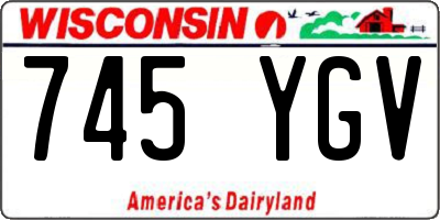 WI license plate 745YGV