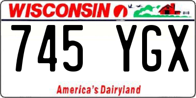 WI license plate 745YGX