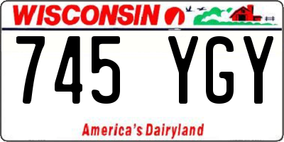 WI license plate 745YGY
