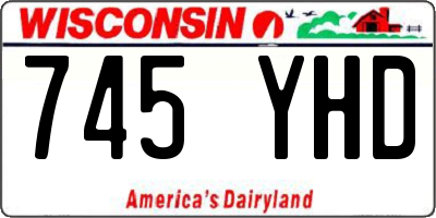 WI license plate 745YHD