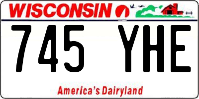 WI license plate 745YHE