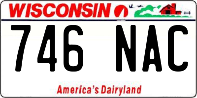 WI license plate 746NAC