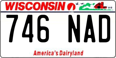 WI license plate 746NAD