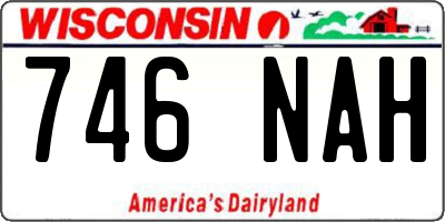 WI license plate 746NAH
