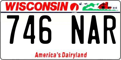 WI license plate 746NAR