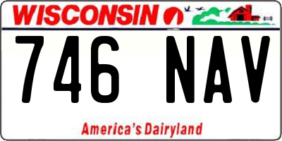 WI license plate 746NAV