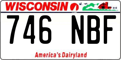 WI license plate 746NBF