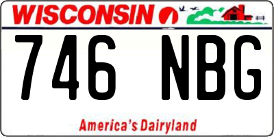 WI license plate 746NBG