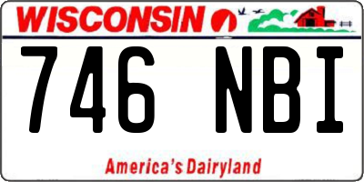 WI license plate 746NBI