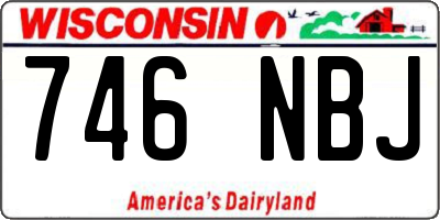 WI license plate 746NBJ