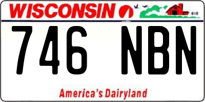 WI license plate 746NBN