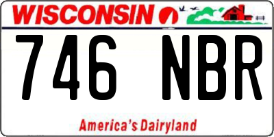 WI license plate 746NBR