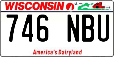 WI license plate 746NBU