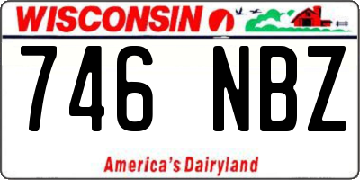 WI license plate 746NBZ