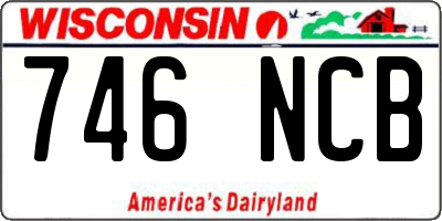 WI license plate 746NCB
