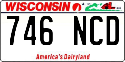 WI license plate 746NCD