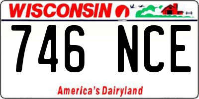 WI license plate 746NCE