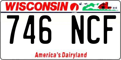WI license plate 746NCF