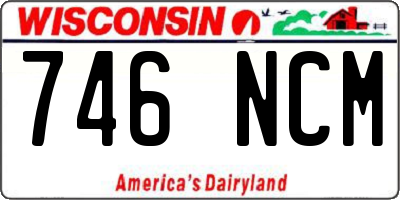 WI license plate 746NCM