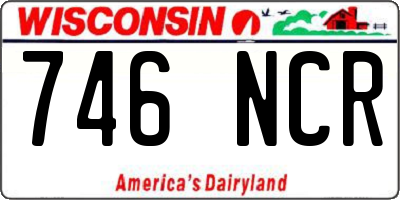 WI license plate 746NCR