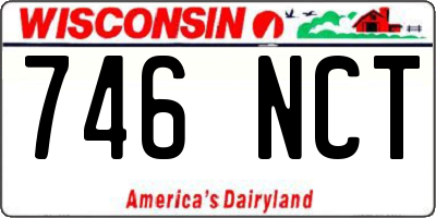 WI license plate 746NCT